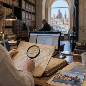 Så hittar du svenskar på Malta i arkiven
