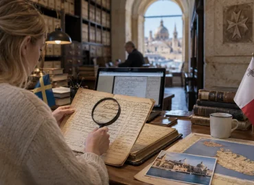 Så hittar du svenskar på Malta i arkiven